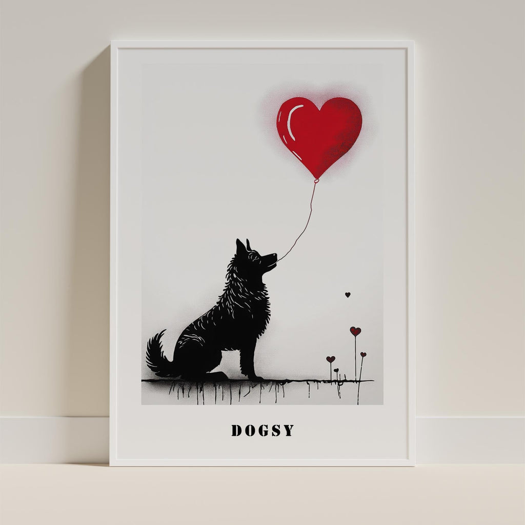 German Spitz DOGSY Series inspired by the Art of Banksy with text Dogsy image 9