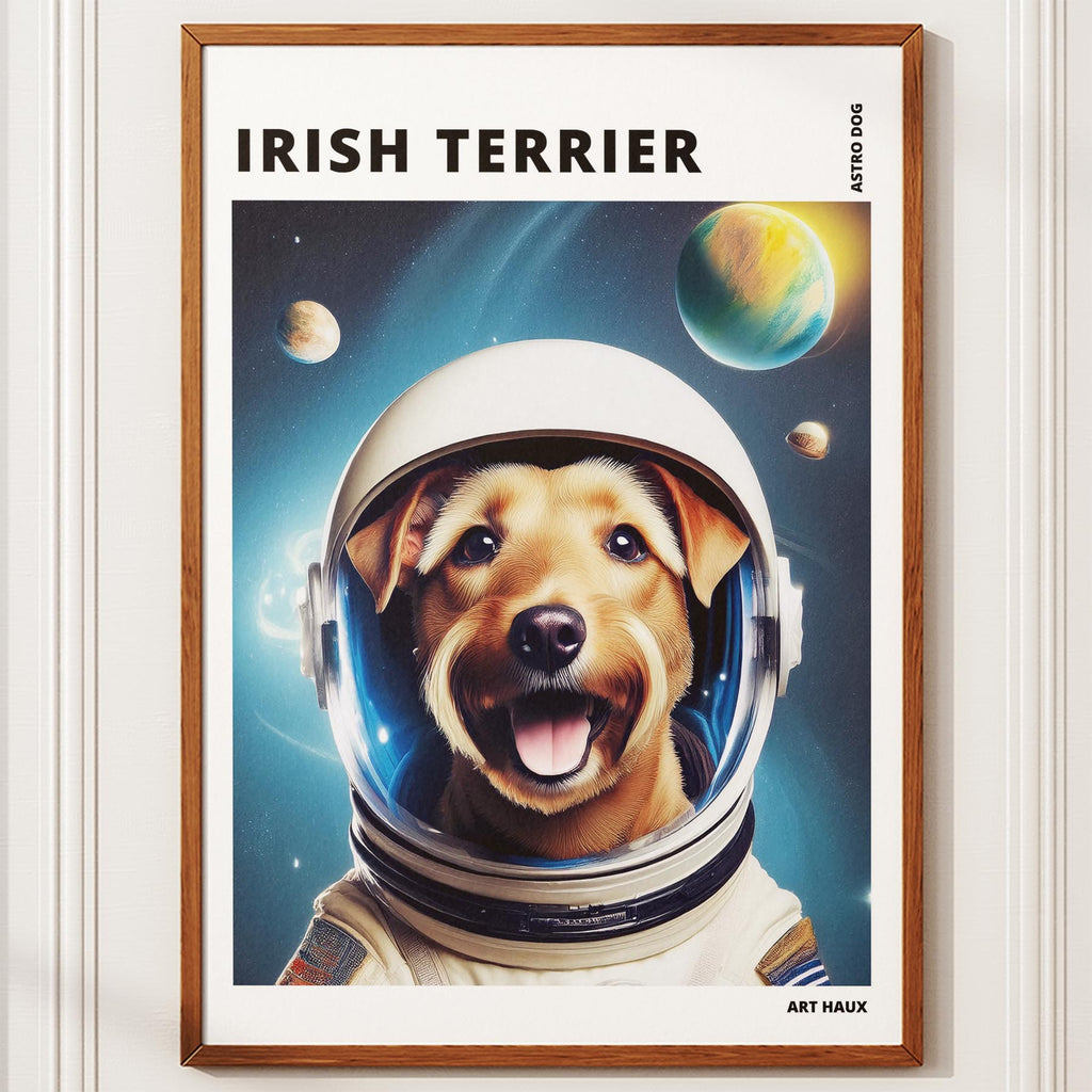 Irish Terrier Astronaut Dog Series with Text Astro Dog image 10