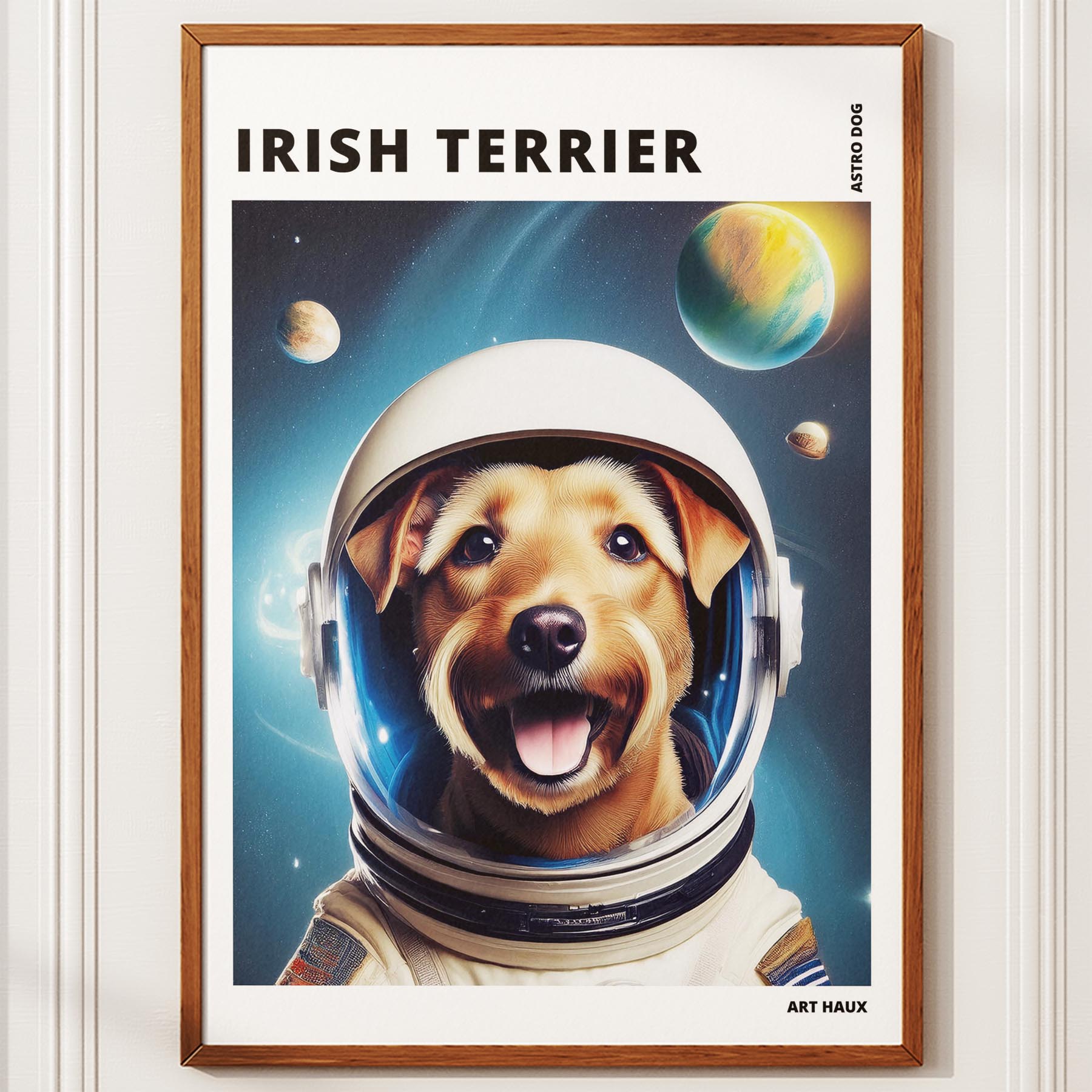 Irish Terrier Astronaut Dog Series with Text Astro Dog image 10