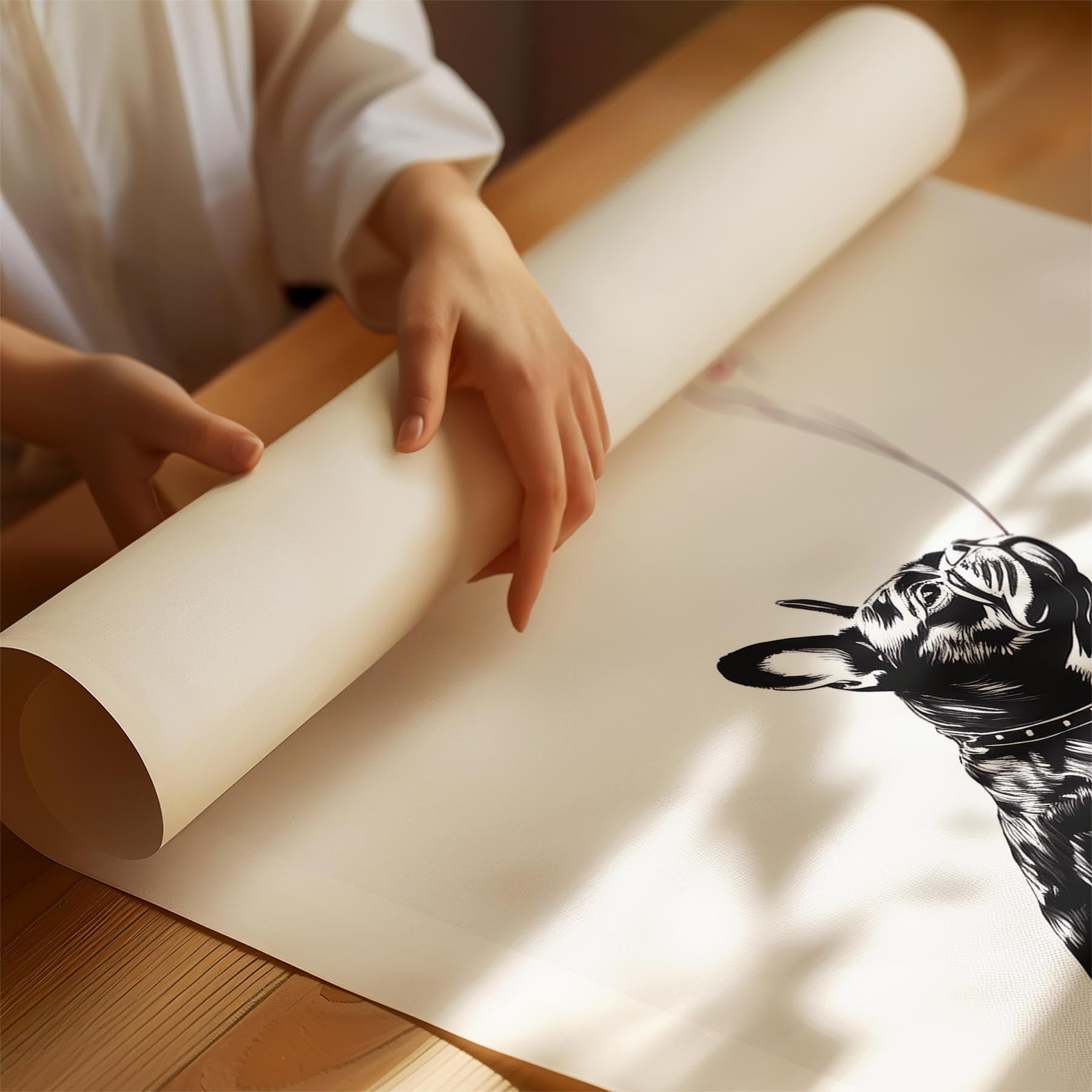 French Bulldog DOGSY Series inspired by the Art of Banksy with text Dogsy image 1