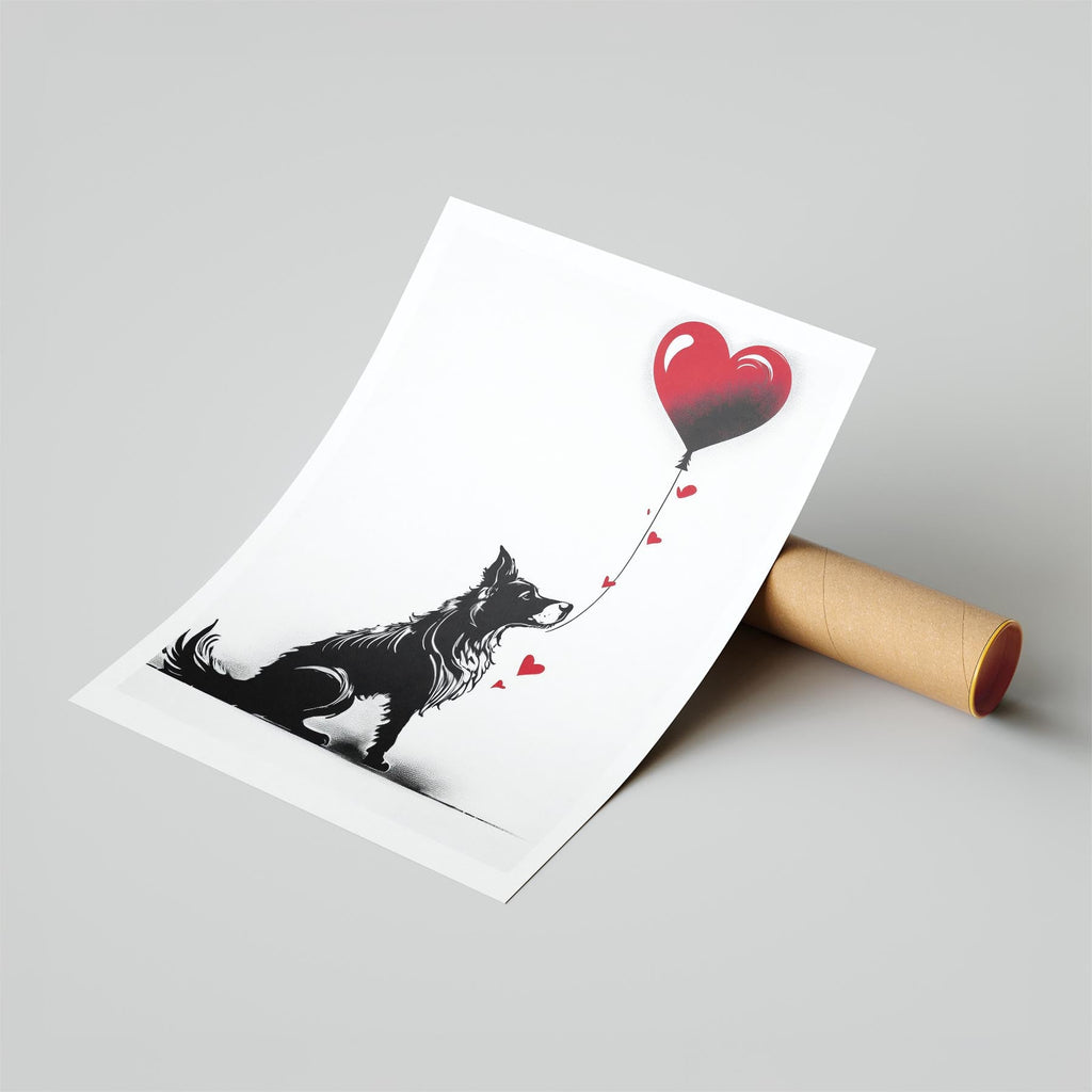 Border Collie DOGSY Series inspired by the Art of Banksy image 6