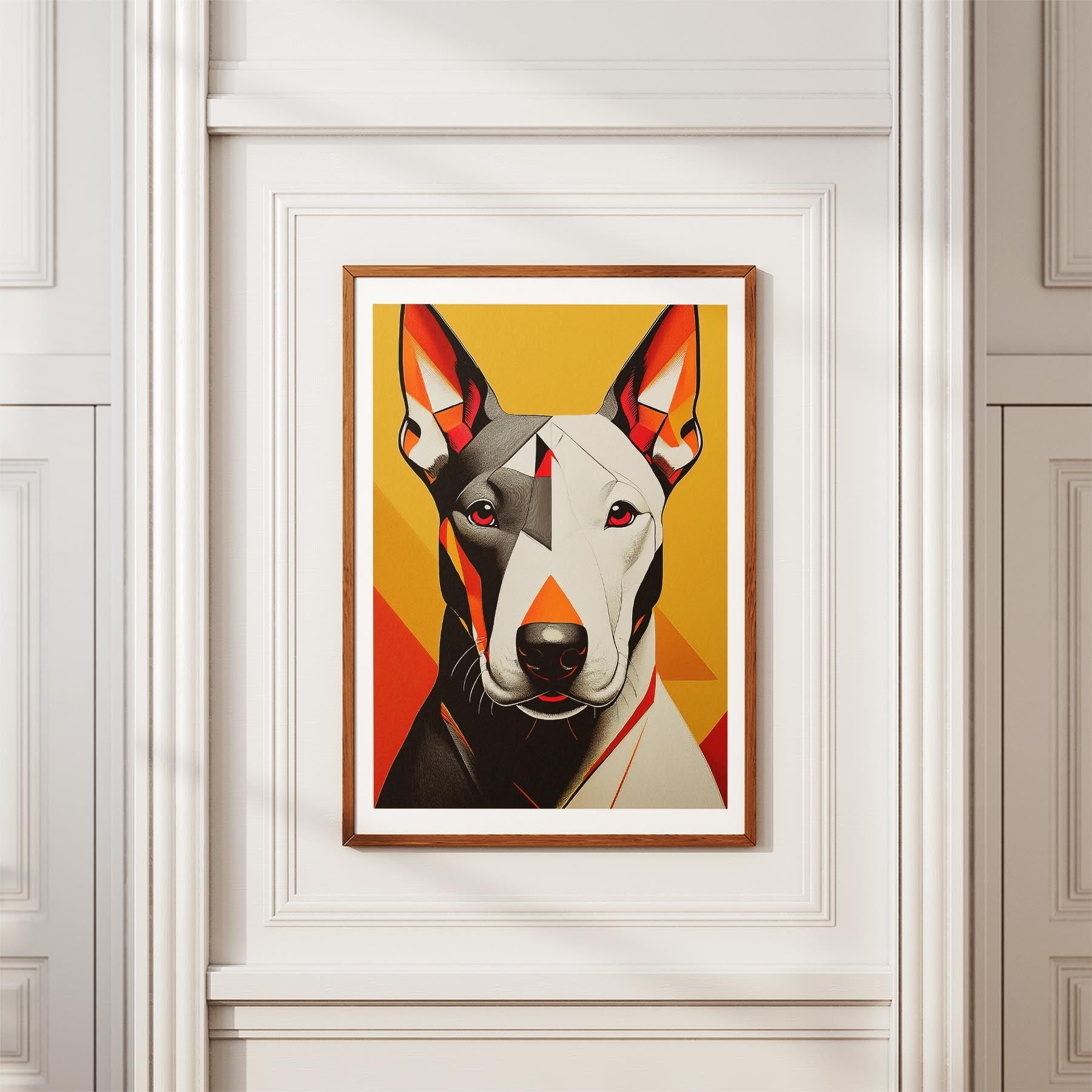 Bull Terrier Geometric Orange Series image 3