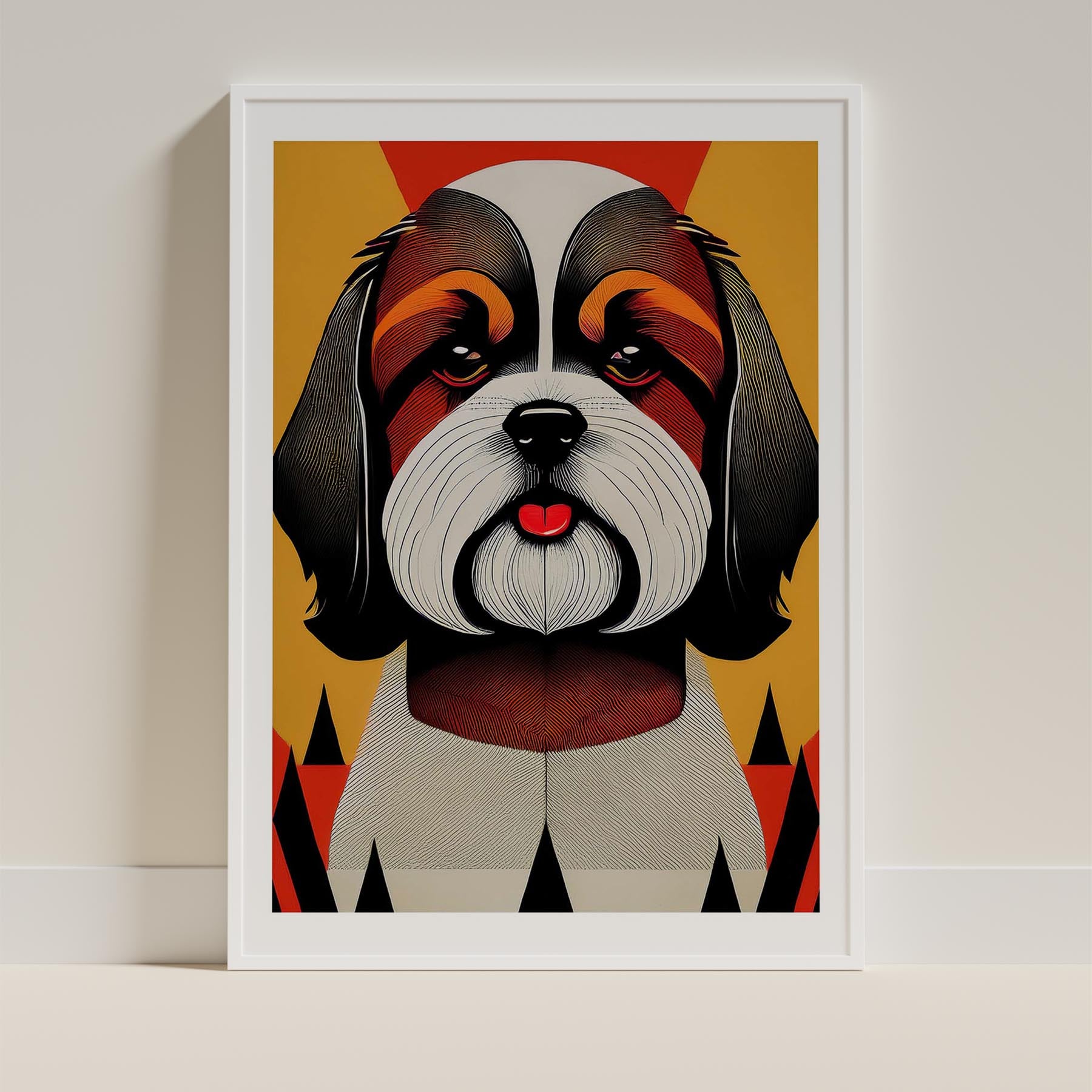 Shih Tzu Geometric Orange Series image 9