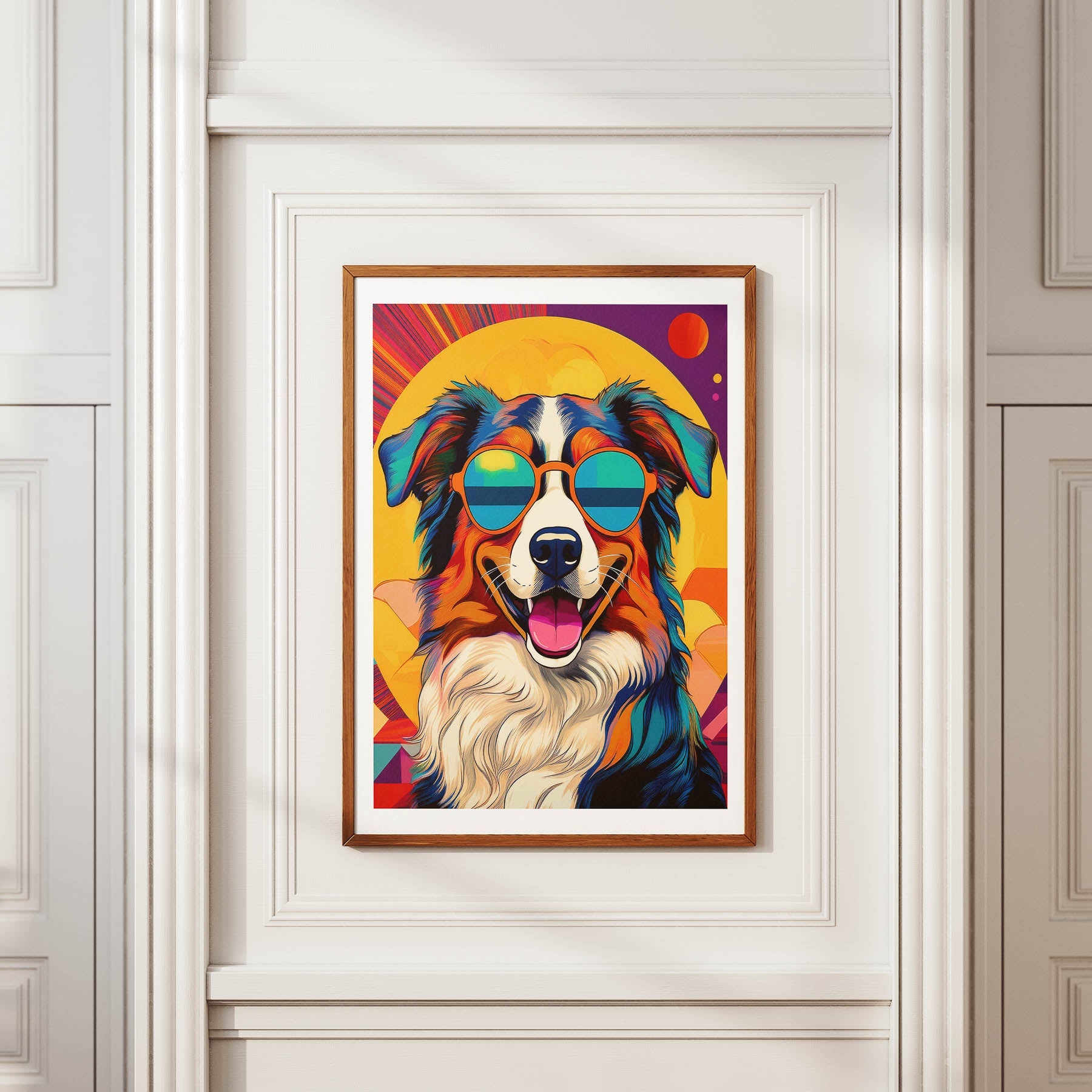 Australian Shepherd In Colourful Sunnies 1 image 2