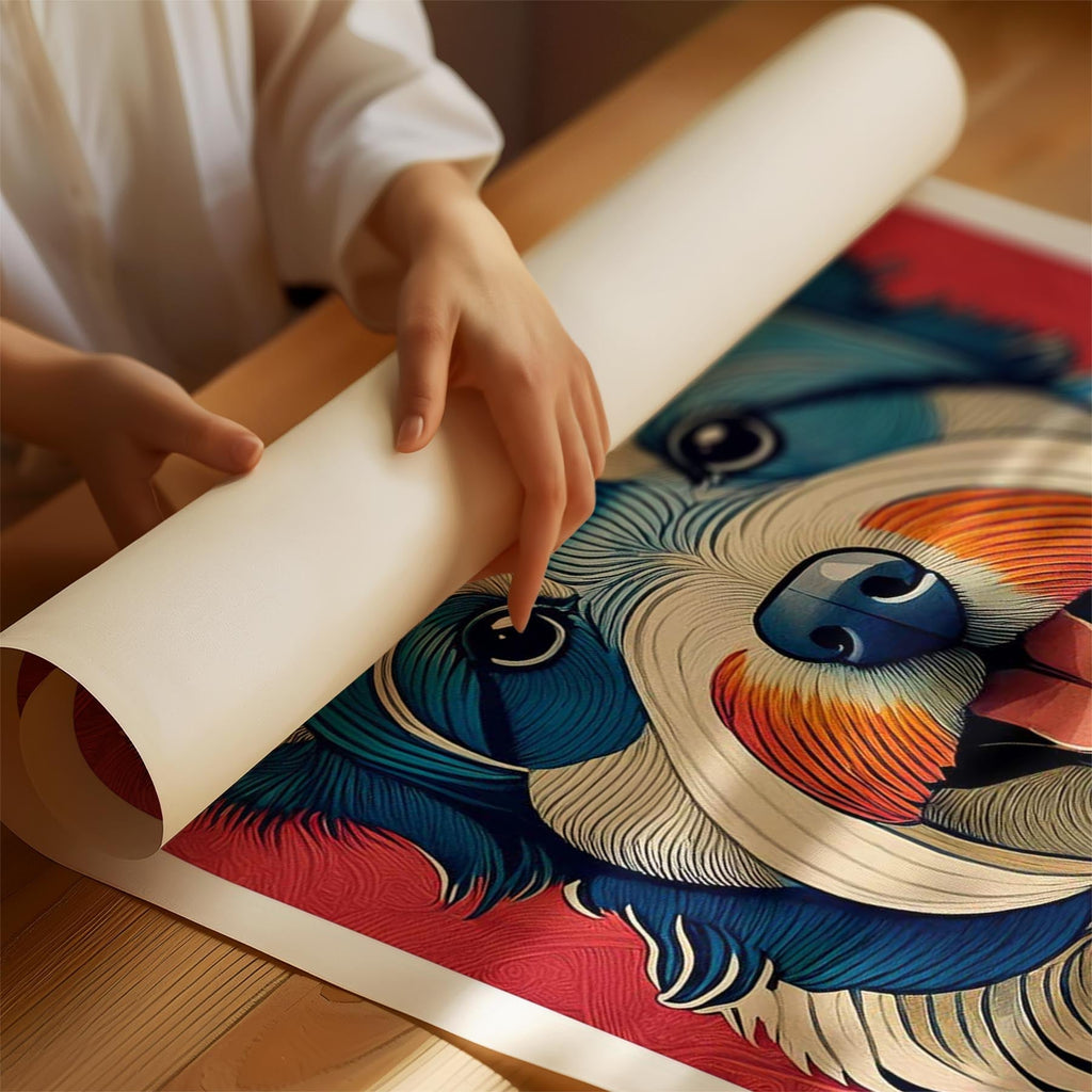 Australian Terrier Hokusai Japanese Inspired Dog Series image 1