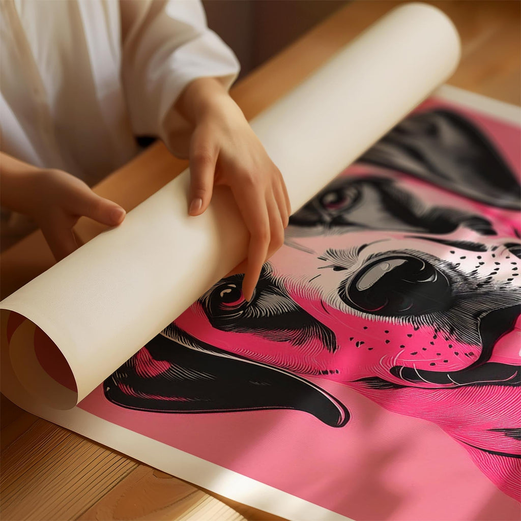 Labrador Retriever Pink and Black Dog Series 3 image 1