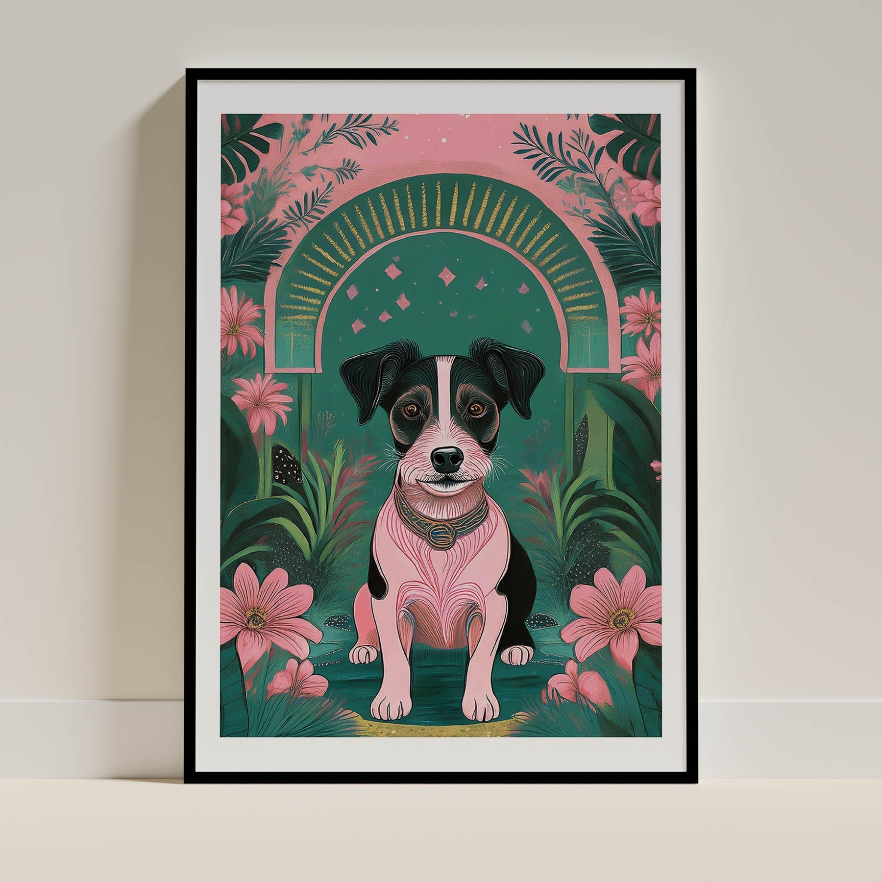 Jack Russell Terrier Flowery Dog image 0