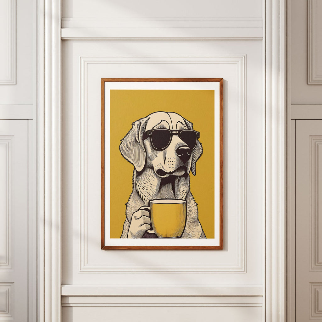 Golden Retriever Chillin Coffee Dog image 2