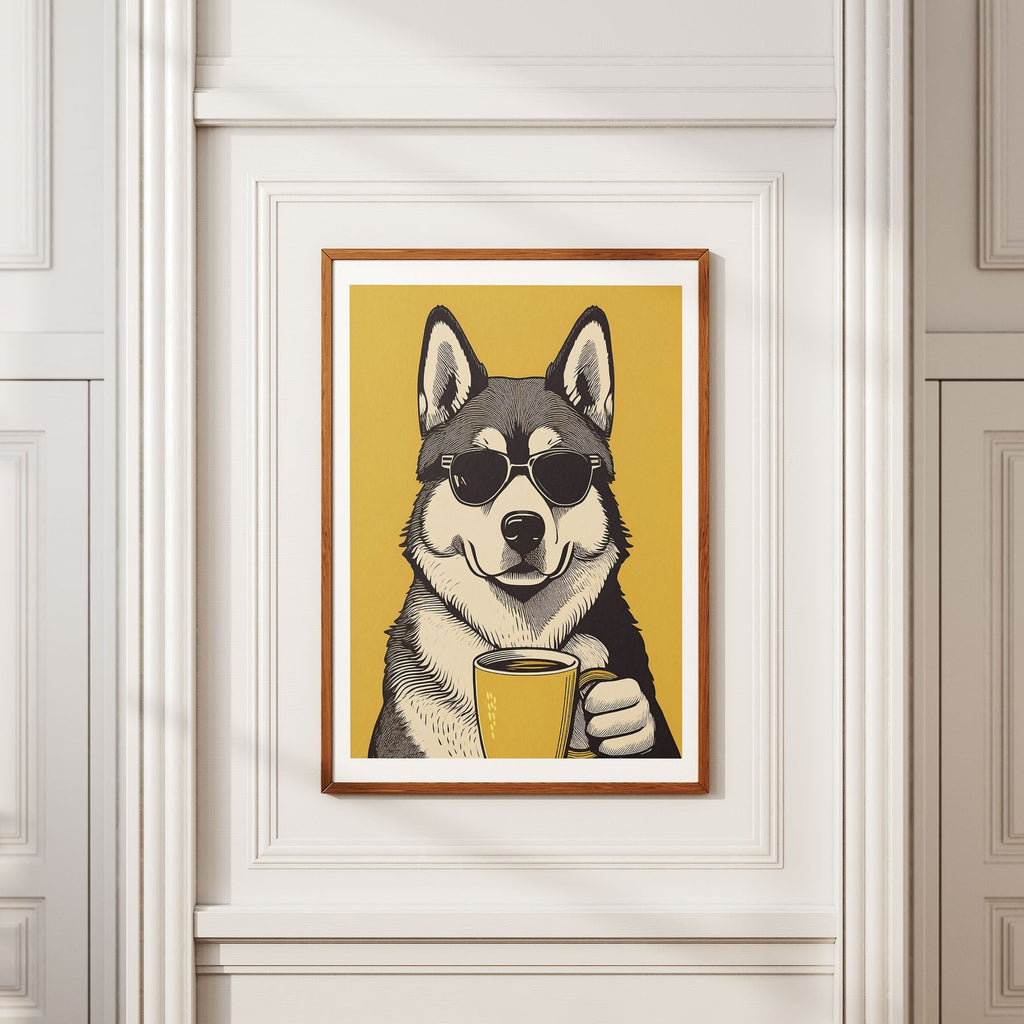 Alaskan Malamute Chillin Coffee Dog image 2