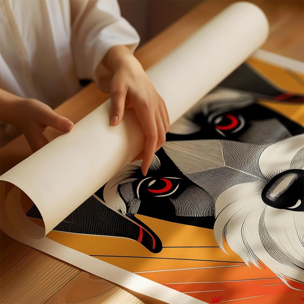 Schnauzer Geometric Orange Series image 1