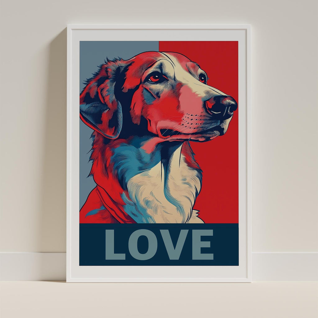 Borzoi LOVE Series Inspired by the Obama Poster image 9