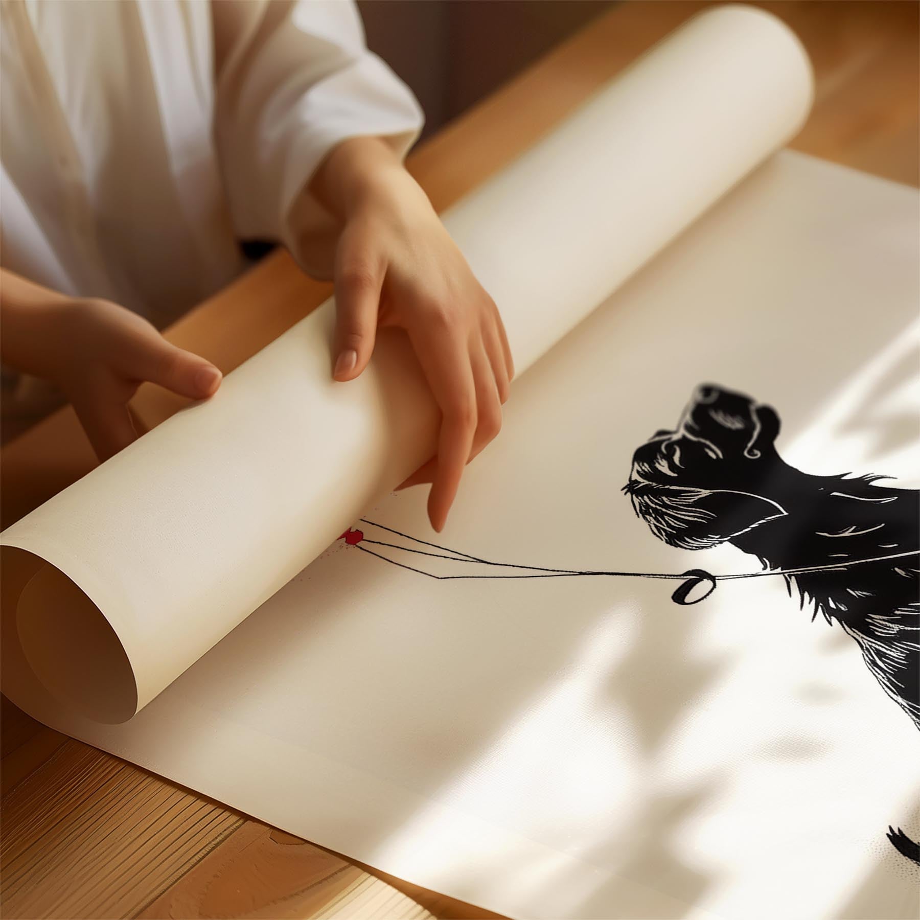 Golden Retriever DOGSY Series inspired by the Art of Banksy with text Dogsy image 1