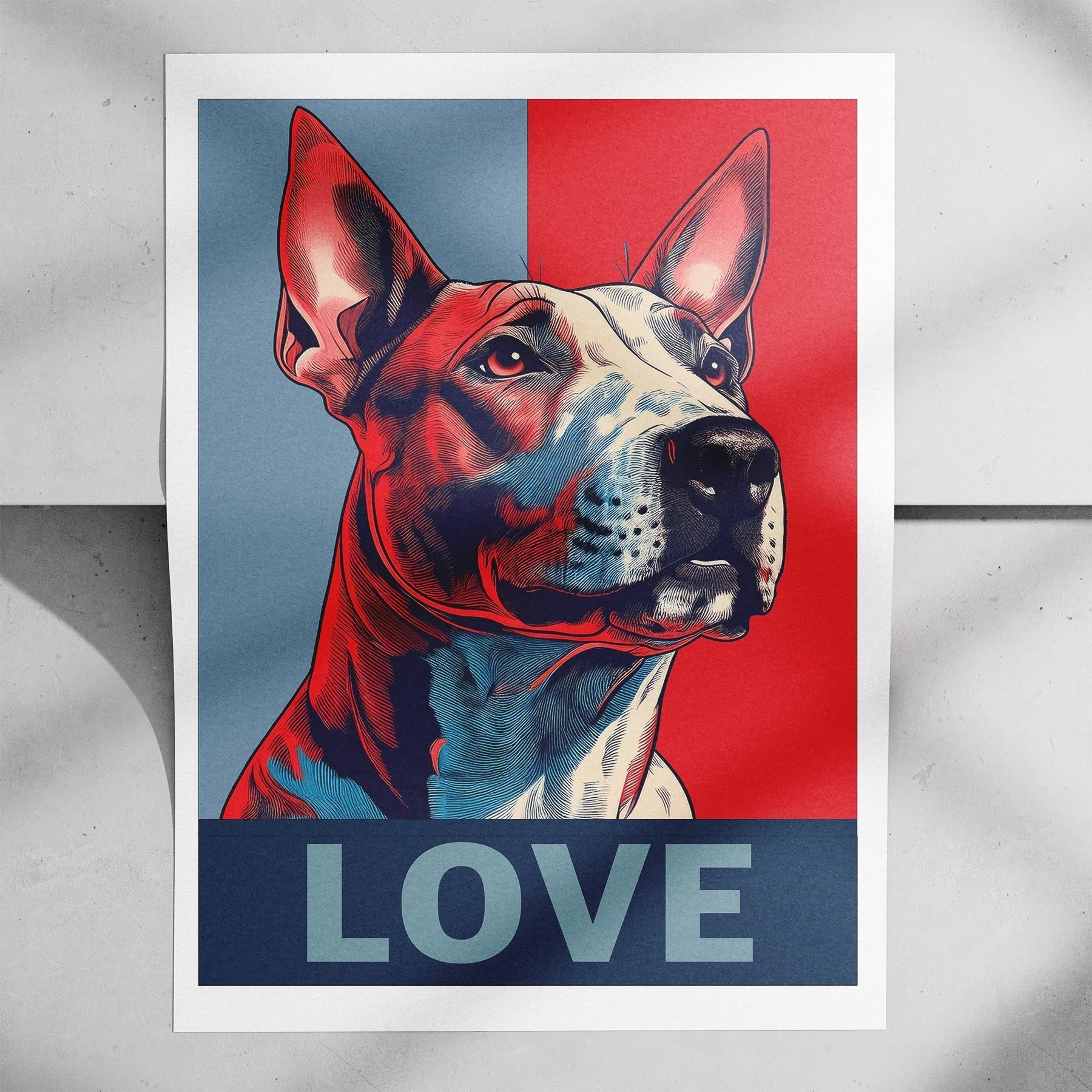 Bull Terrier LOVE Series Inspired by the Obama Poster image 7