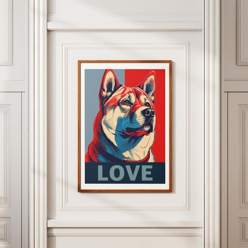 Akita Inu LOVE Series Inspired by the Obama Poster image 3