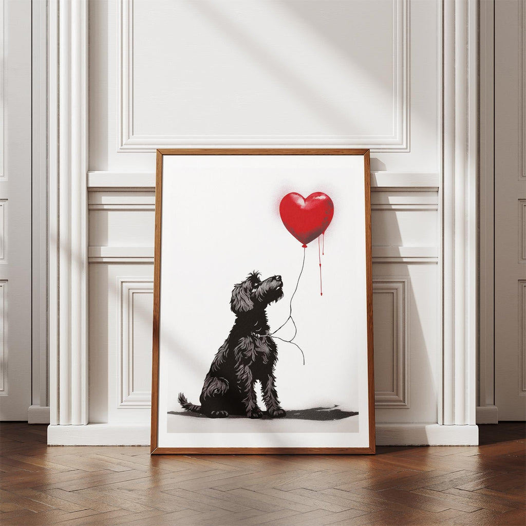 Black Russian Terrier DOGSY Series inspired by the Art of Banksy image 4