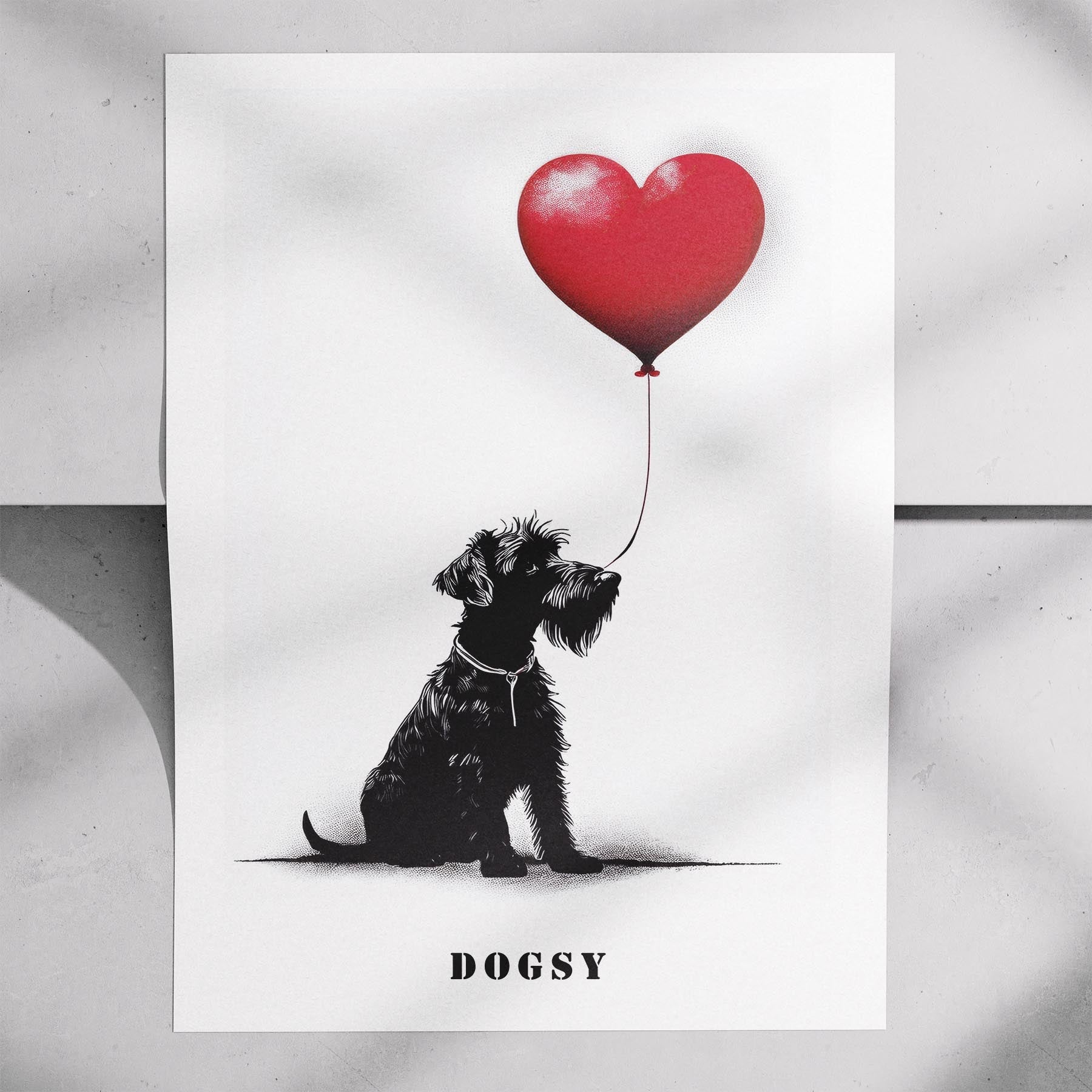Irish Terrier DOGSY Series inspired by the Art of Banksy with text Dogsy image 7
