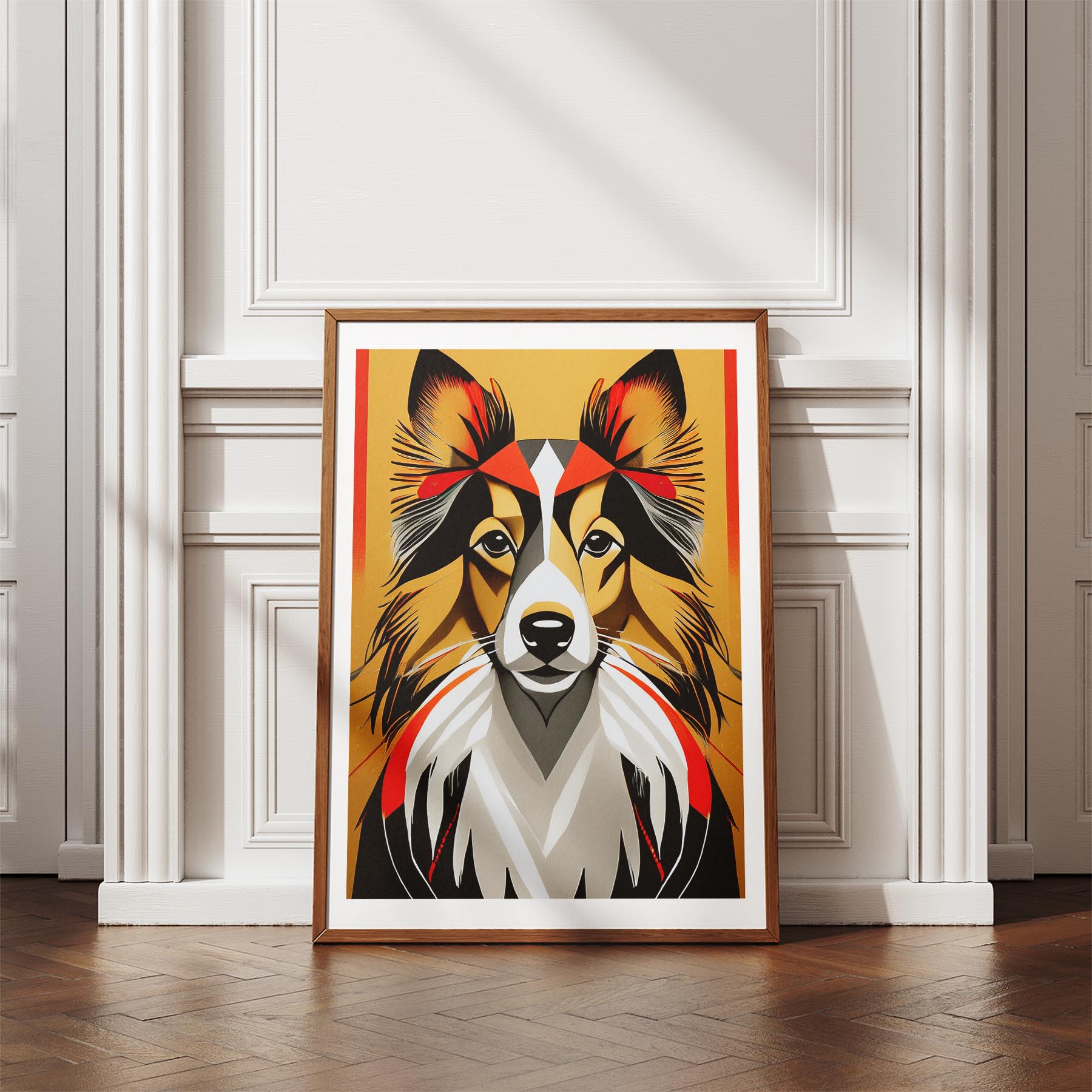 Shetland Sheepdog Geometric Orange Series image 4