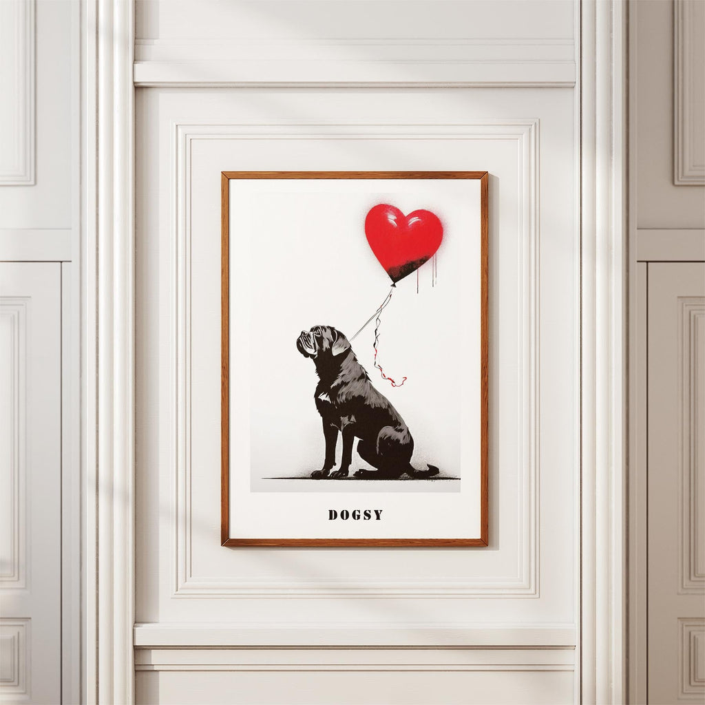 Mastiff DOGSY Series inspired by the Art of Banksy with text Dogsy image 3
