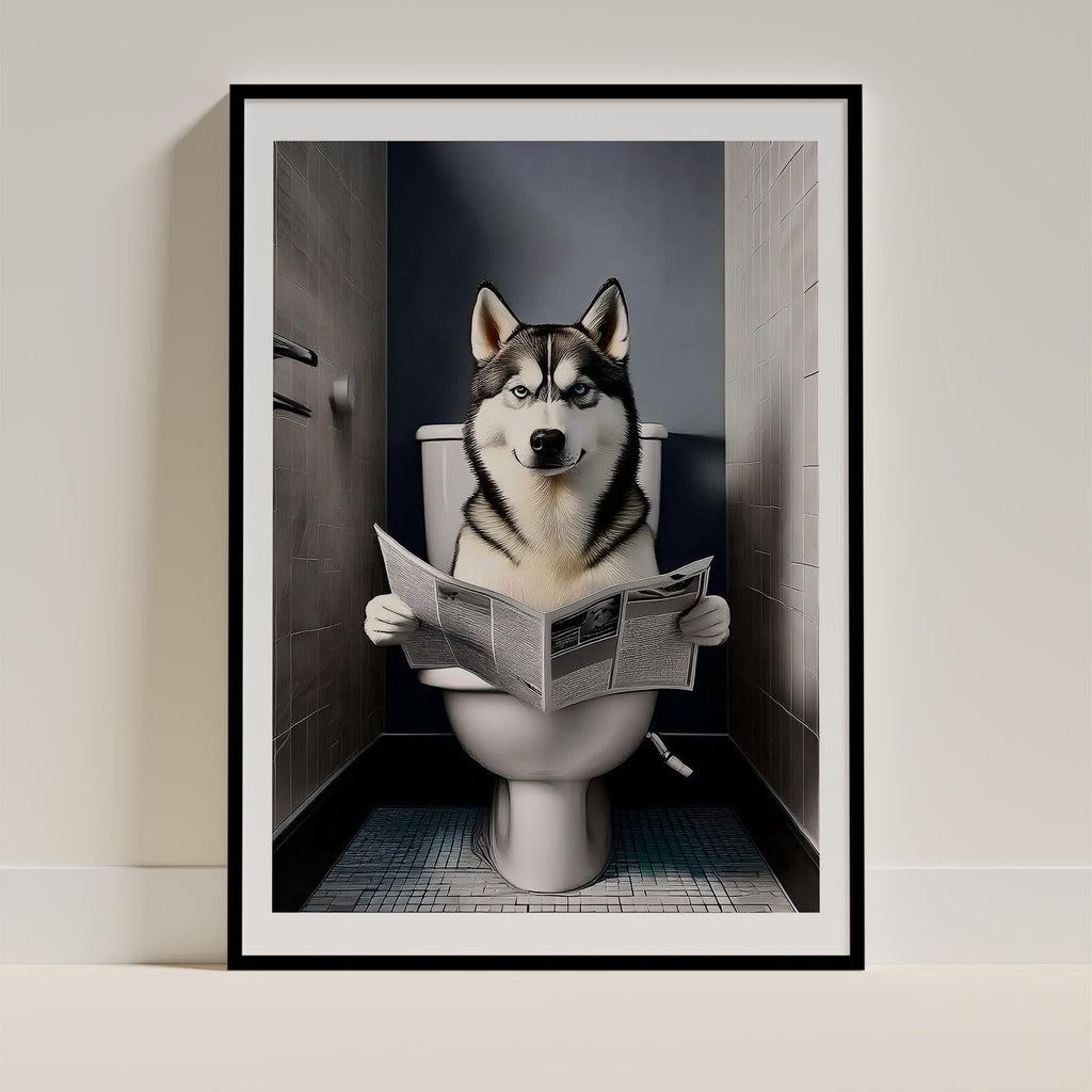 Siberian Husky Toilet Humour Dog Series image 0