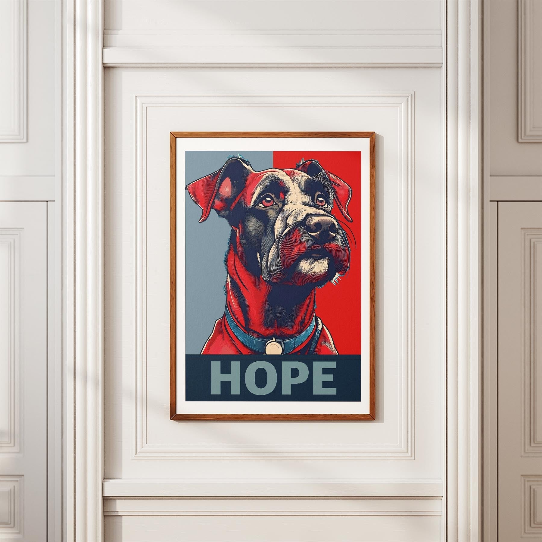 Black Russian Terrier HOPE Series Inspired by the Obama Poster image 3