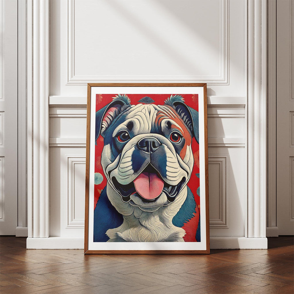Bulldog Hokusai Japanese Inspired Dog Series image 4