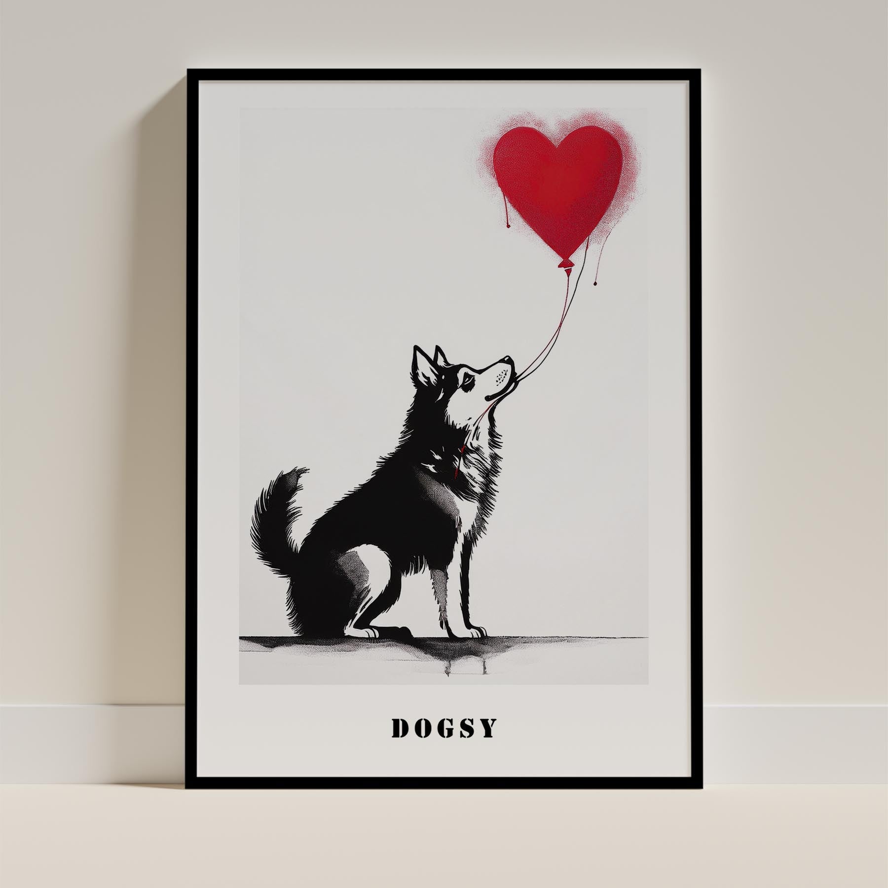 Alaskan Malamute DOGSY Series inspired by the Art of Banksy with text Dogsy image 11