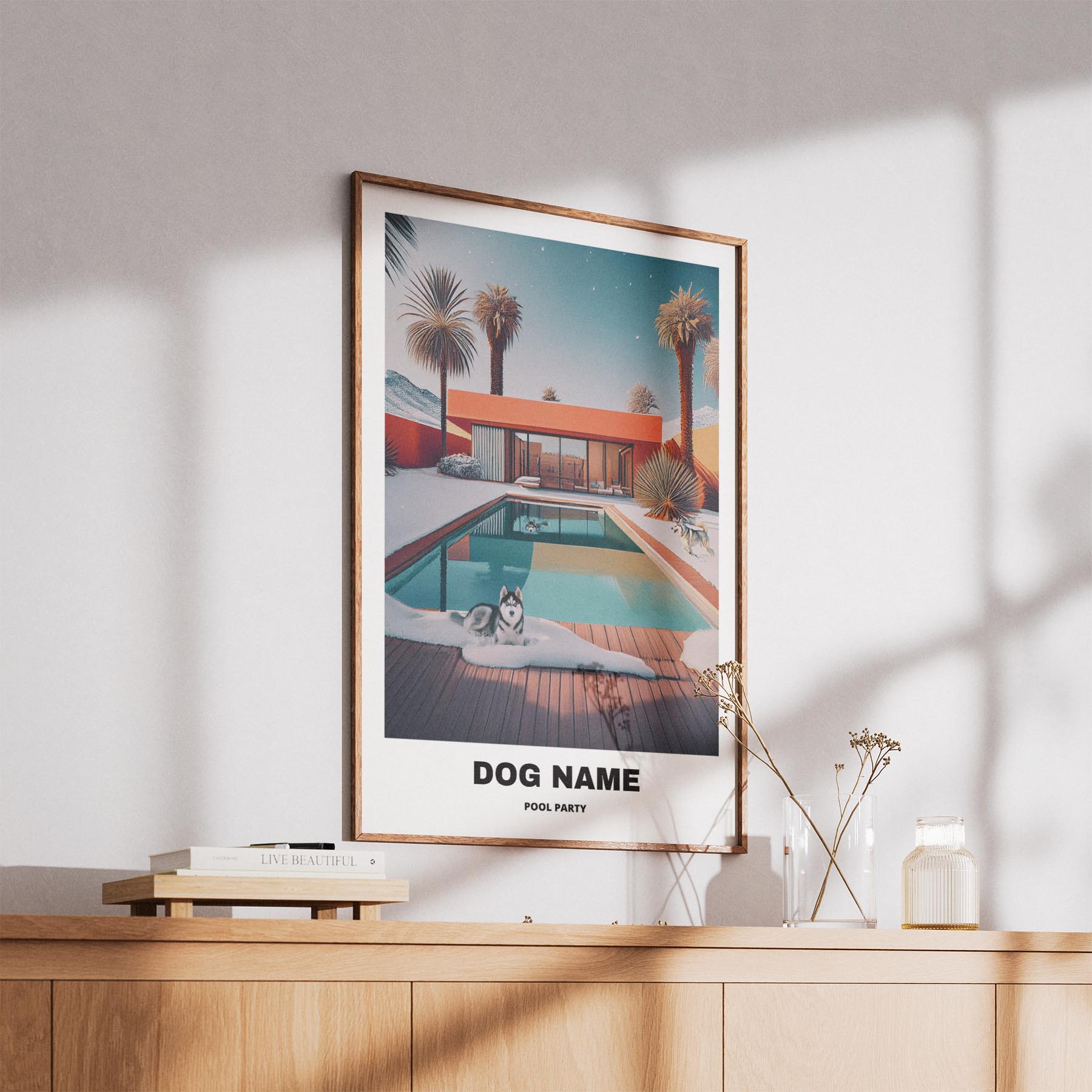 Siberian Husky Custom Pool Party WITH TEXT image 5