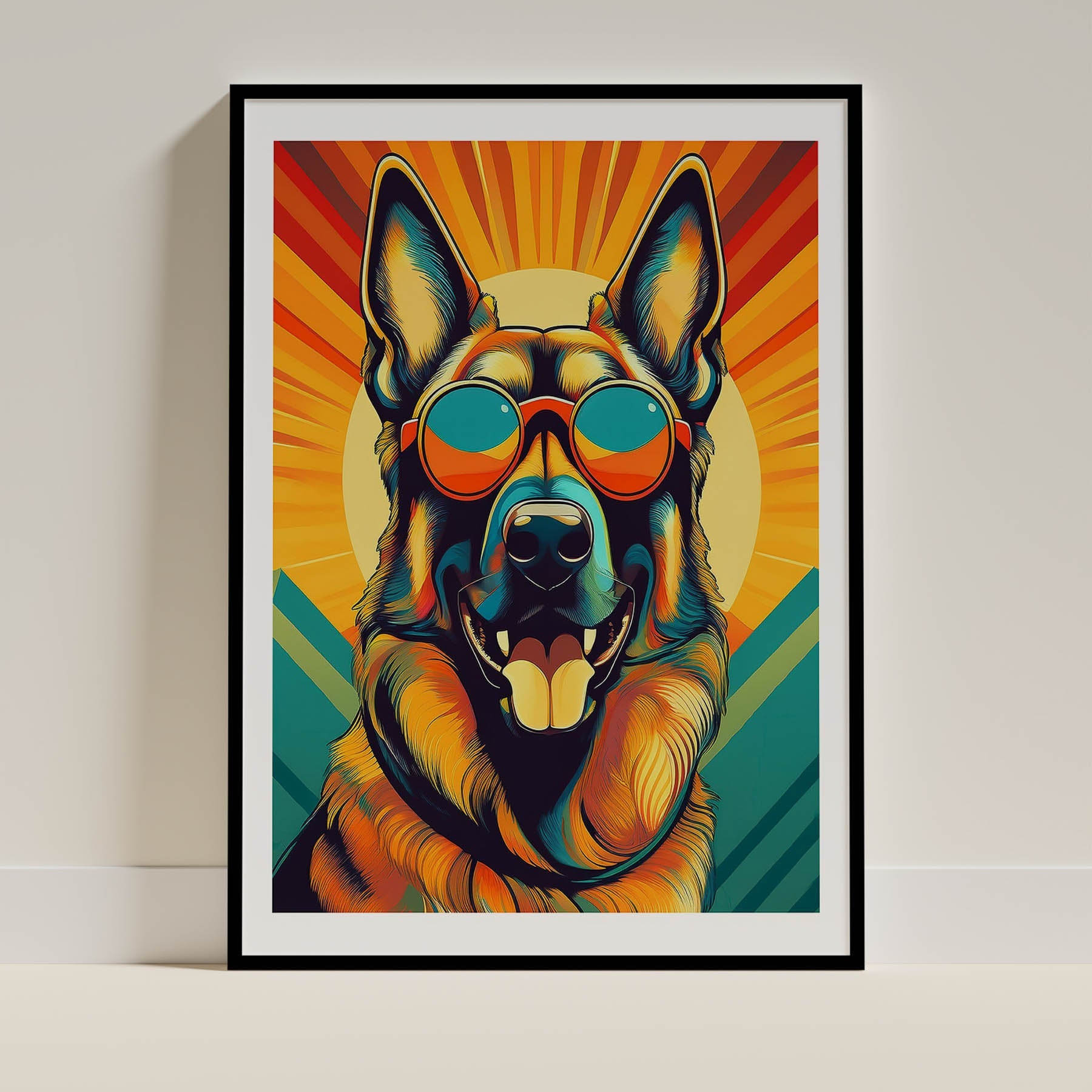 German Shepherd Dog In Colourful Sunnies 10 image 0