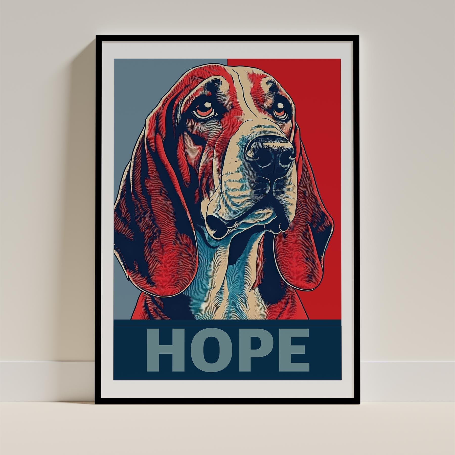 Basset Hound Dog Art Print Unframed Vol 1 | 11 Unique Designs | Wall Art Gift for Dog Lovers - Image 8 | Dogsy & Co
