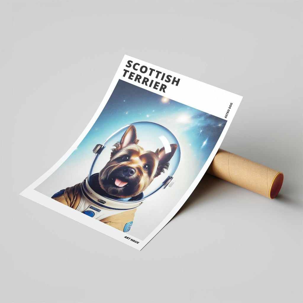 Scottish Terrier Astronaut Dog Series with Text Astro Dog image 6