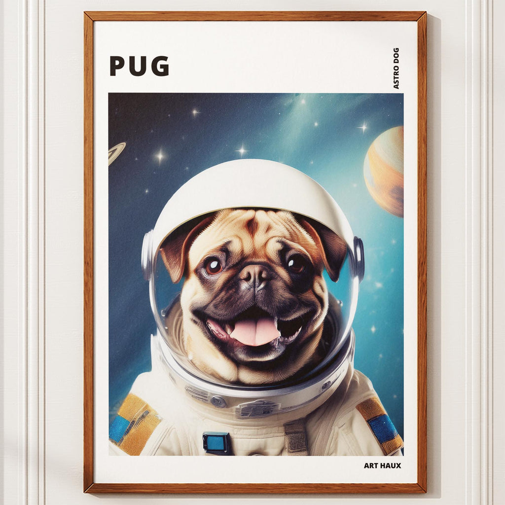 Pug Astronaut Dog Series with Text Astro Dog image 10