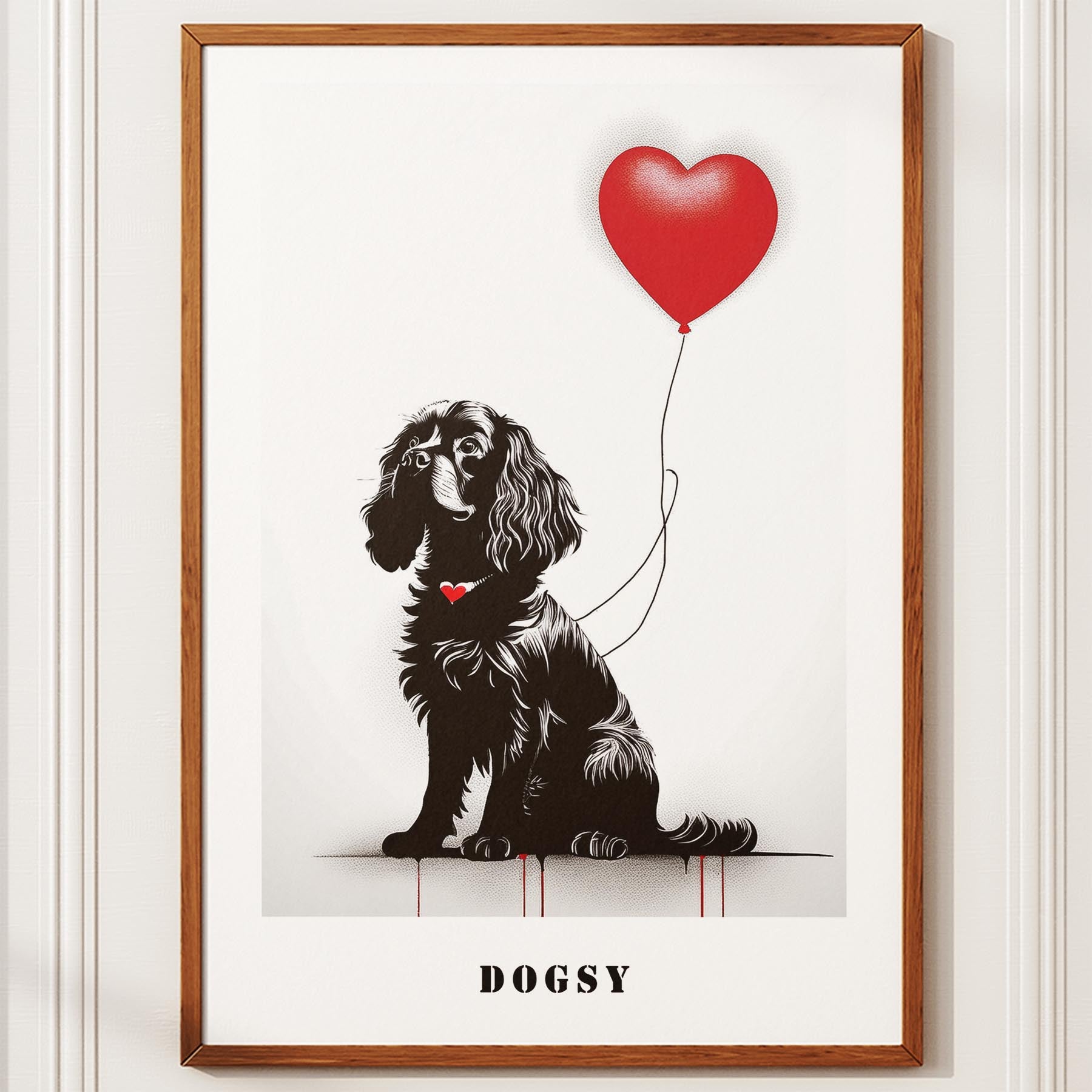 Cavalier Spaniel DOGSY Series inspired by the Art of Banksy with text Dogsy image 10