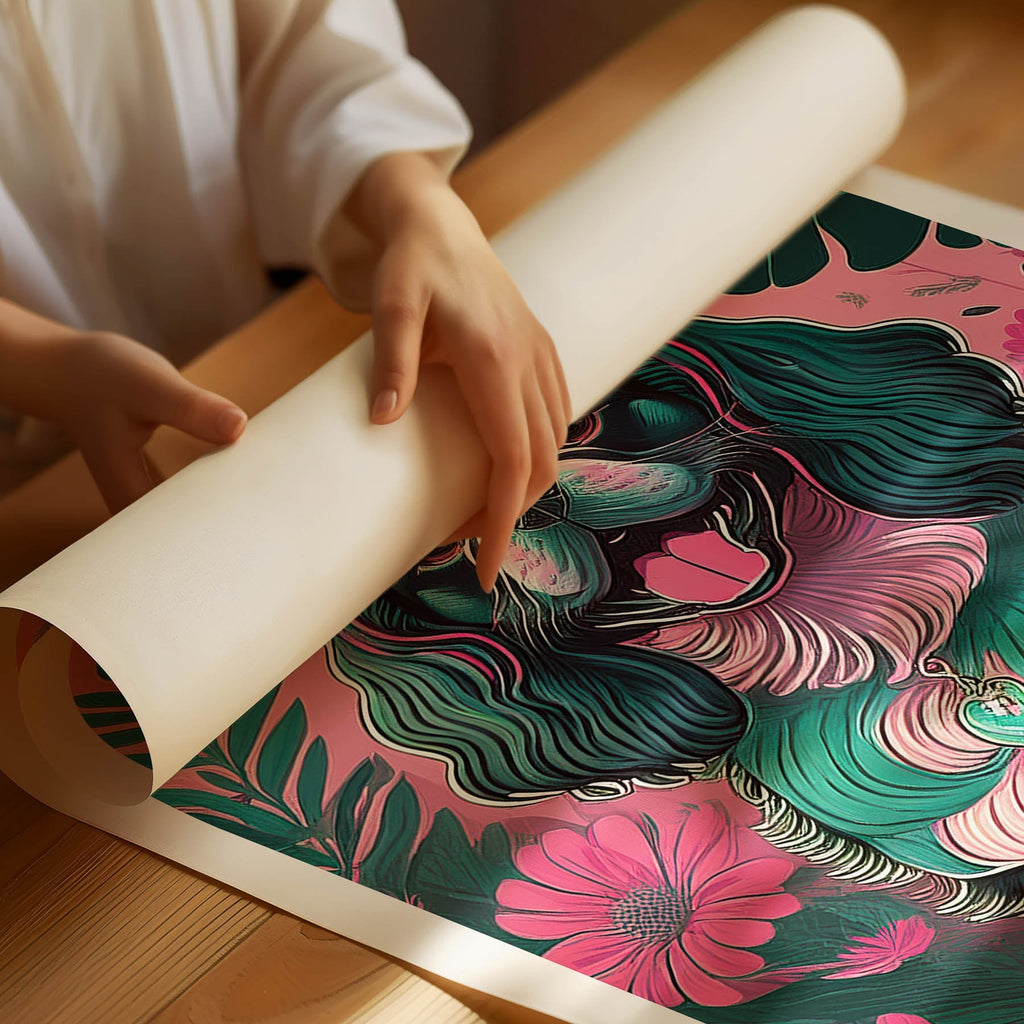 Cavalier King Charles Spaniel Flowery Dog image 1