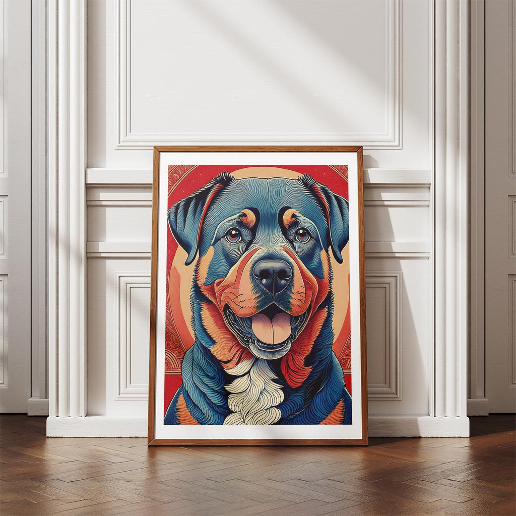 Rottweiler Hokusai Japanese Inspired Dog Series 1 image 4