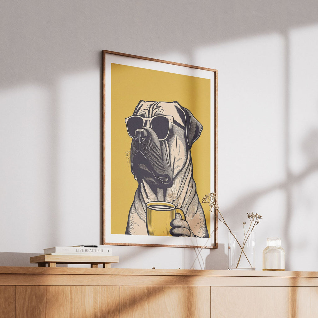 Bull Mastiff Chillin Coffee Dog image 6