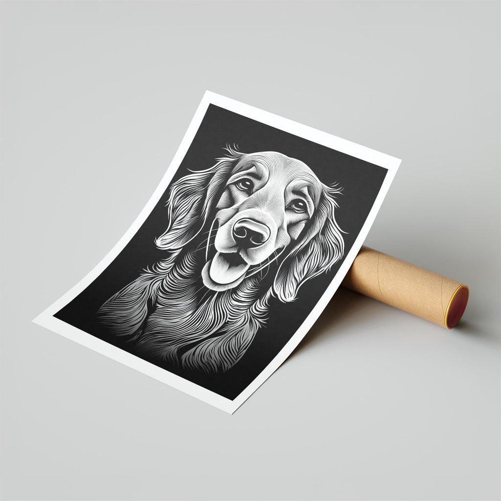 Cavalier Spaniel Mandala Black and White Dog Series image 0