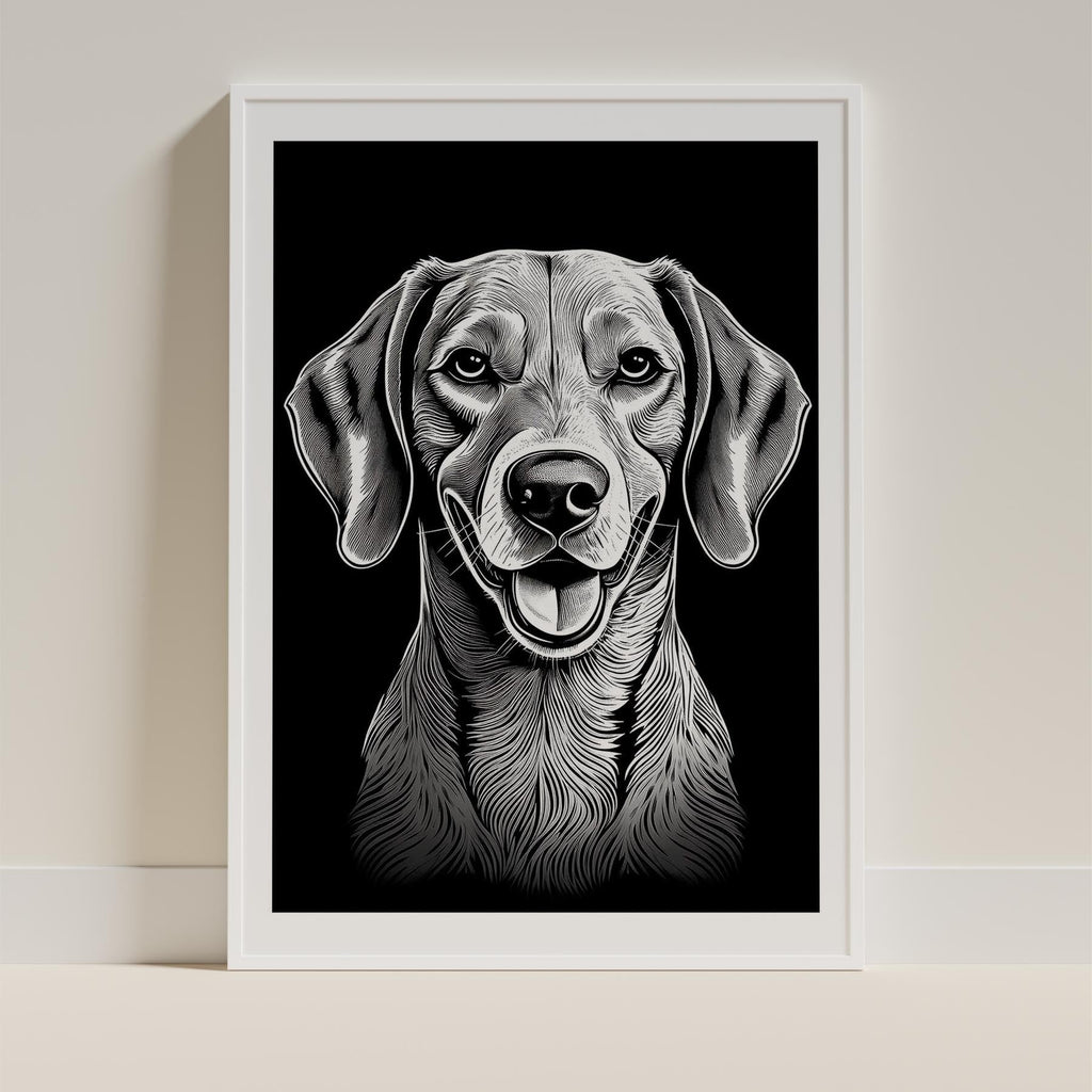 Hungarian Vizsla Line Dog Series in Black and White image 9