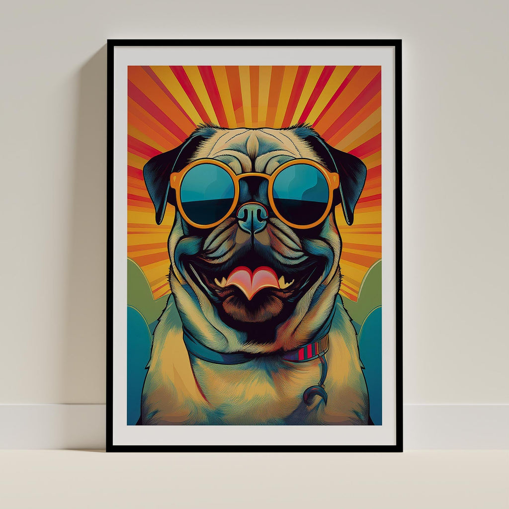 Pug In Colourful Sunnies 2 image 0