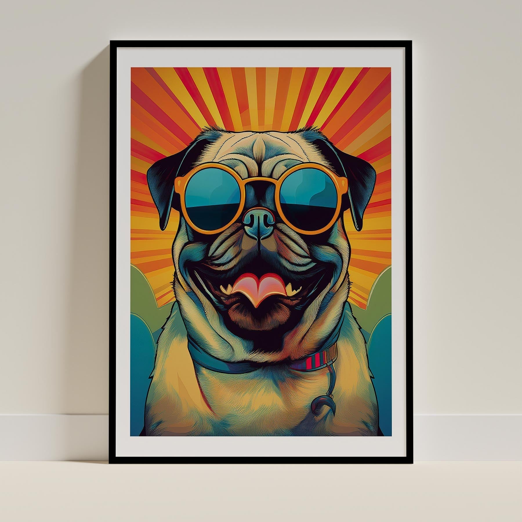 Pug Dog Art Print Unframed Vol 2 | 8 Unique Designs | Wall Art Gift for Dog Lovers - Image 4 | Dogsy & Co