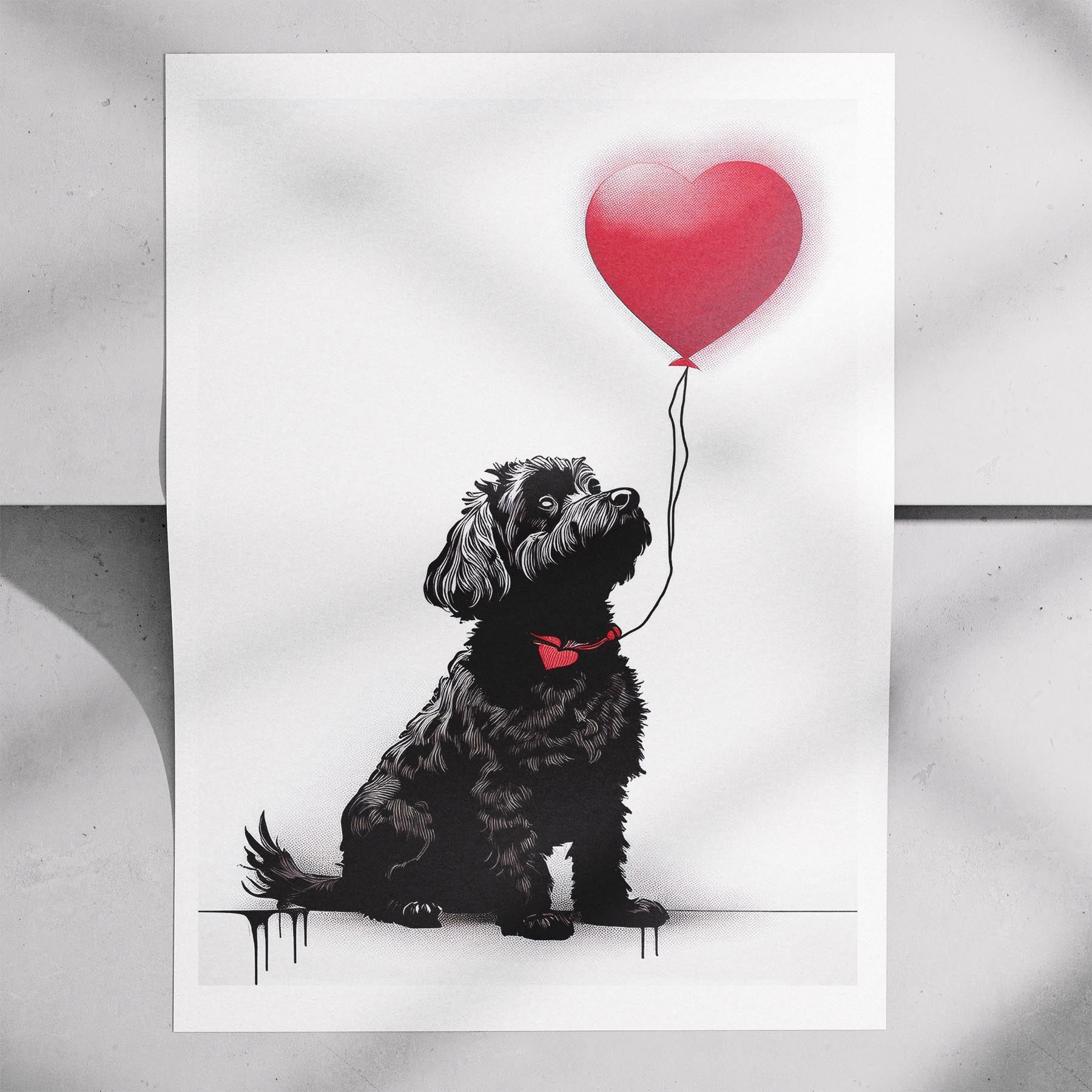 Coton de Tulear DOGSY Series inspired by the Art of Banksy image 7