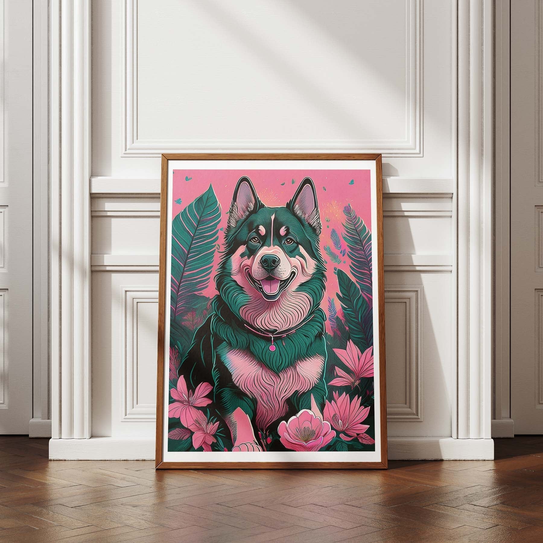 Alaskan Malamute Flowery Dog image 4