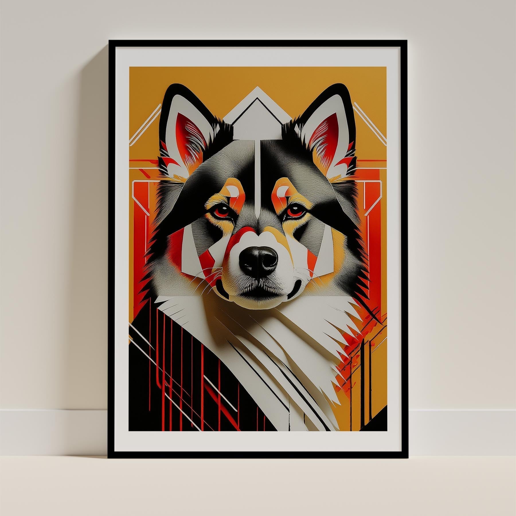 Finnish Lapphund Geometric Orange Series image 0