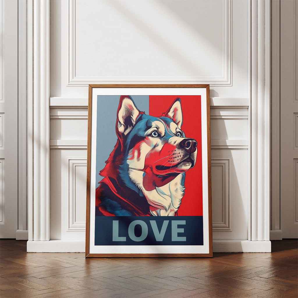 Siberian Husky LOVE Series Inspired by the Obama Poster image 4