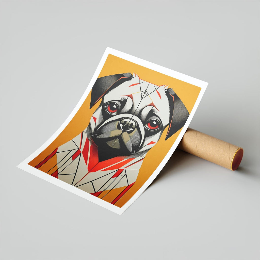 Pug Geometric Orange Series image 6