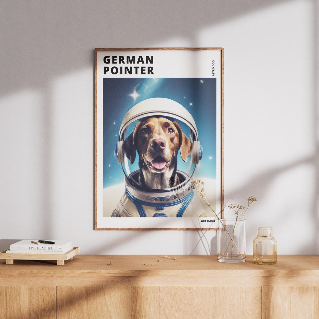 German Pointer Astronaut Dog Series with Text Astro Dog image 8