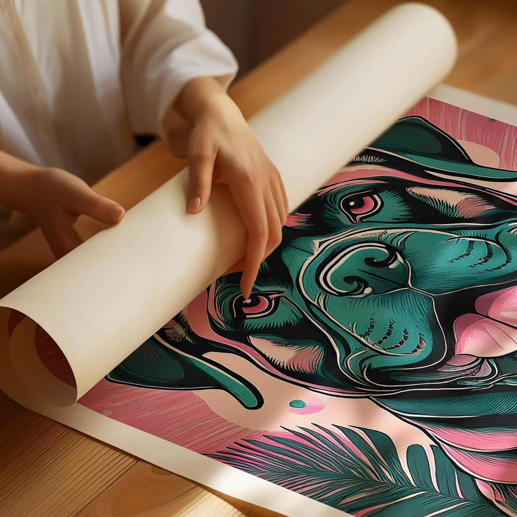 Mastiff Flowery Dog image 1