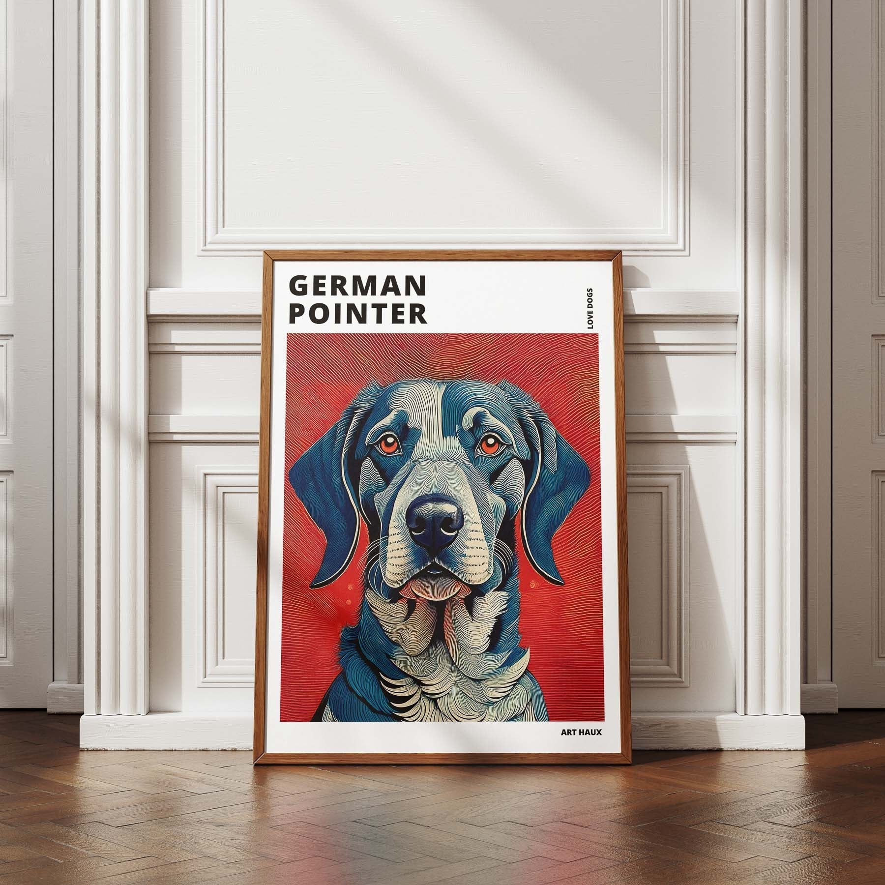 German Pointer Hokusai Japanese Inspired Dog Series with Text image 4