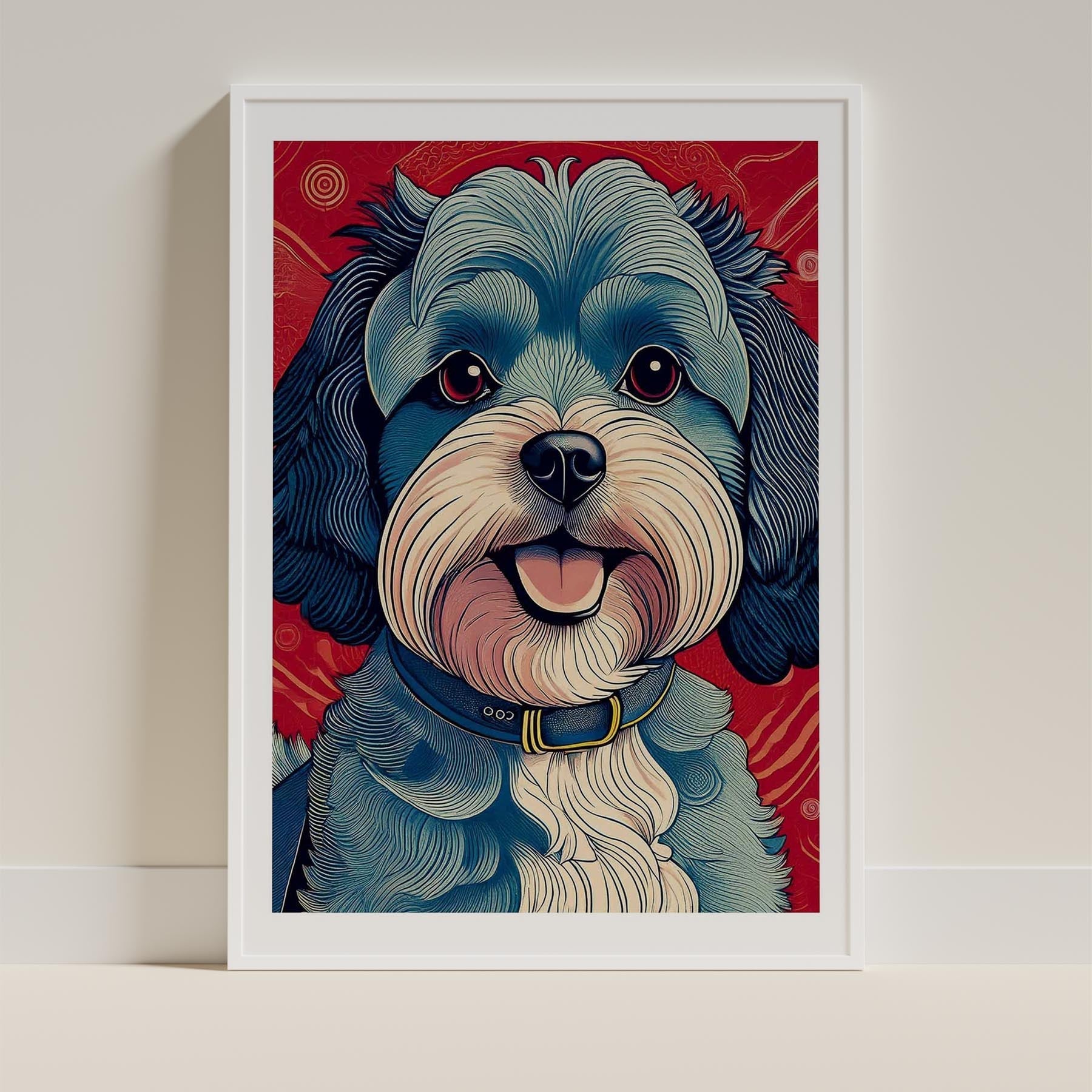 Cavoodle Hokusai Japanese Inspired Dog Series 9 image 9