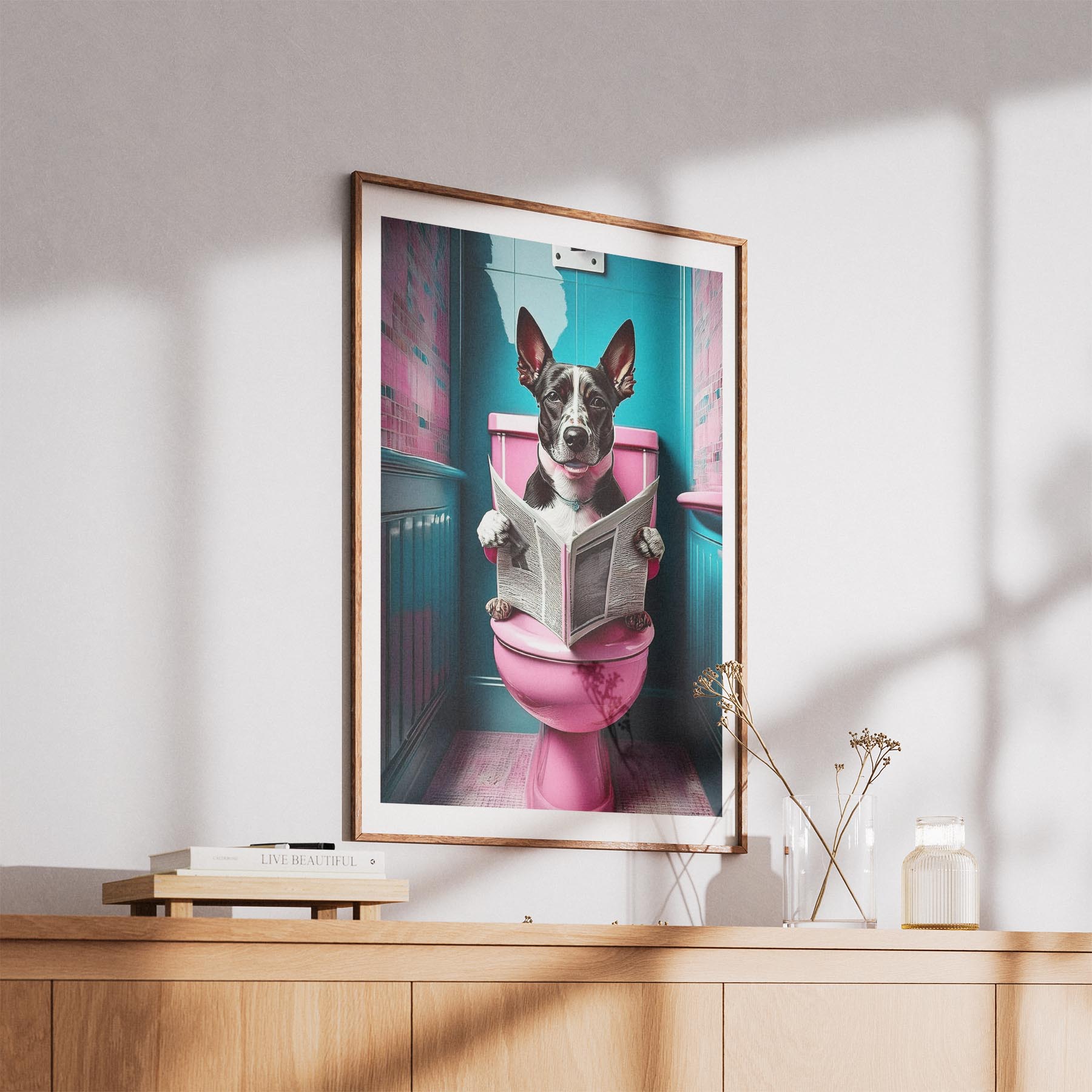 Cattle Dog Toilet Dogs PInk and Turquise image 5