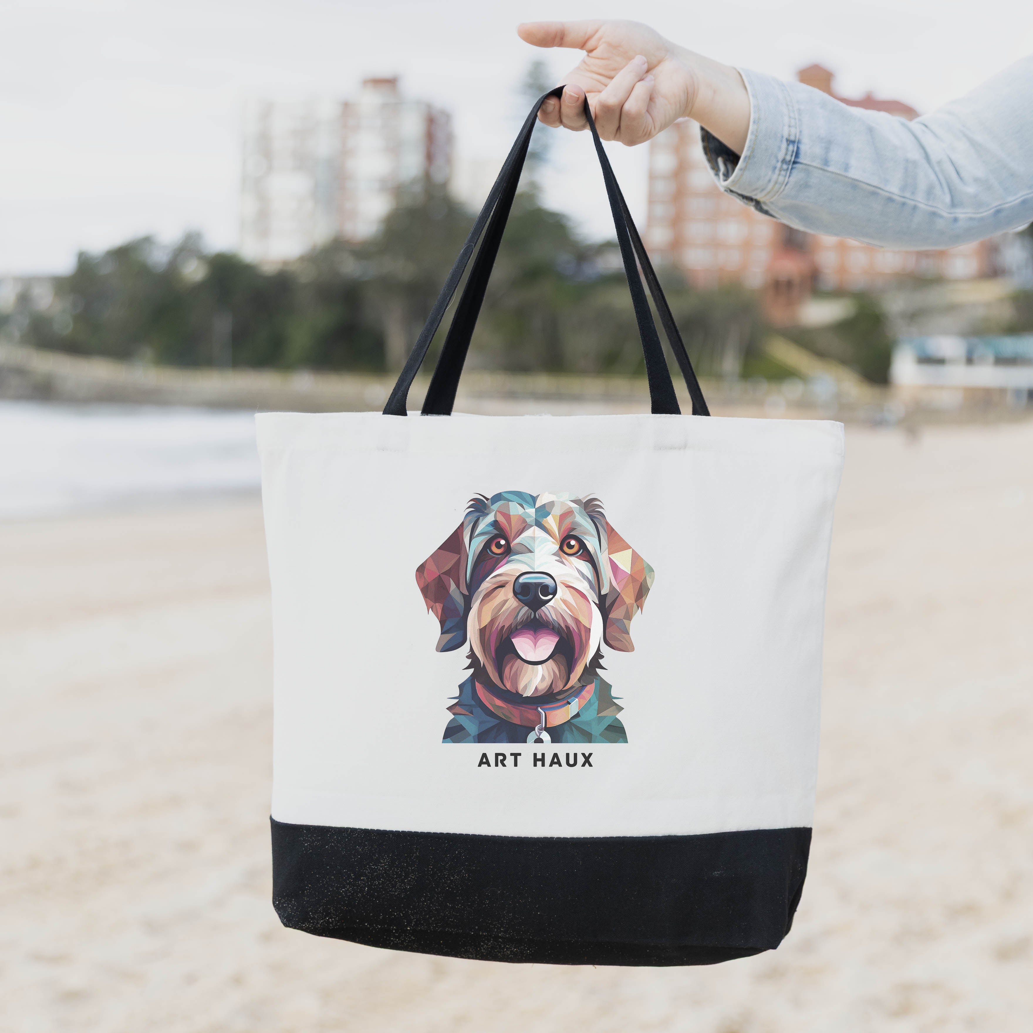 Black Russian Terrier Chic Graphic Art Bag image 1